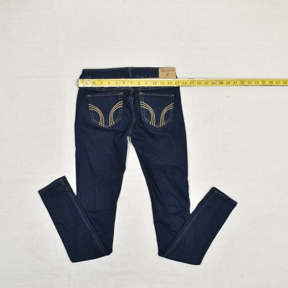 Hollister Women's Cotton Blend Blue Size 0R 24/31 Super Skinny Jeans Zip Solid - Picture 4 of 8